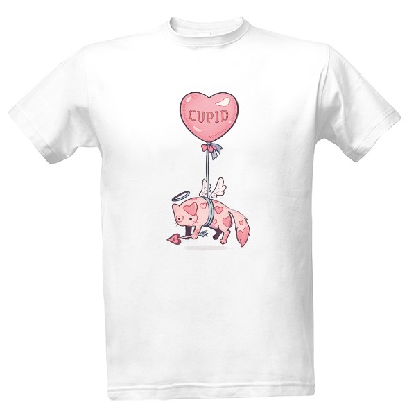 Tričko s potiskem Cupid Cat