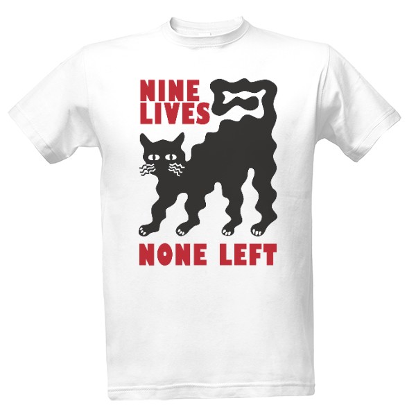 Tričko s potiskem NINE LIVES