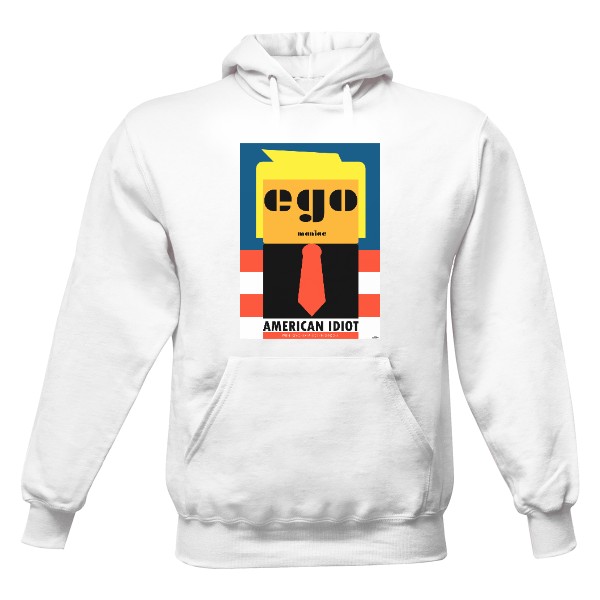 Pánská mikina s kapucí Just Hoods s potiskem TRUMP EGOMANIAC